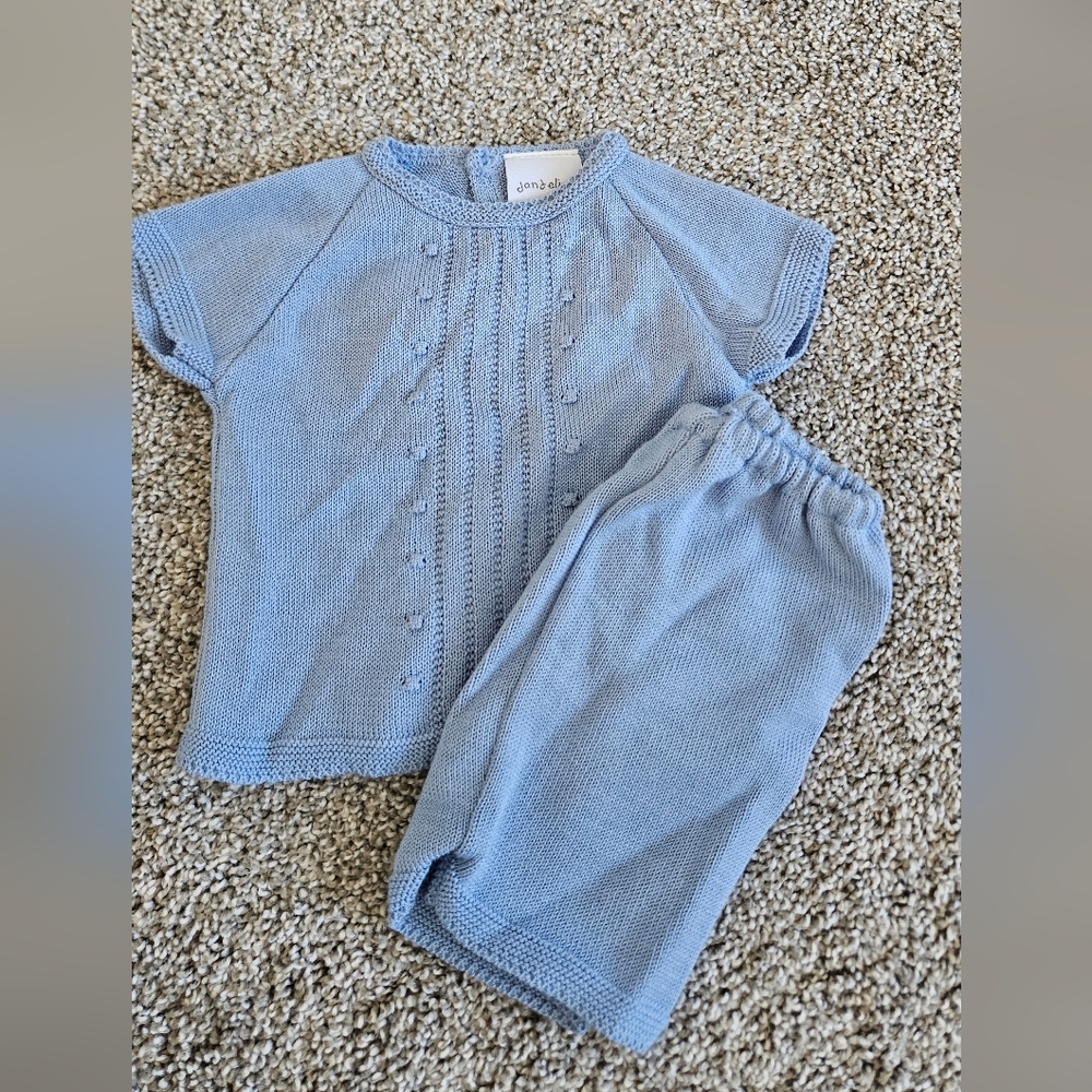 Dandelion Set 6-12months, Cornflour Blue